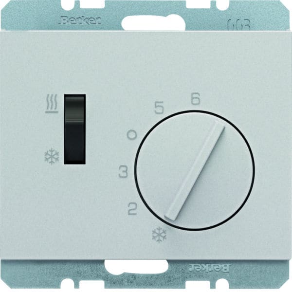 BERKER - K.5 Raumtemperaturregler für Heizen/Kühlen Aluminium