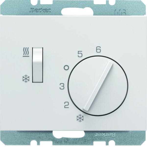 BERKER - K.5 Raumtemperaturregler für Heizen/Kühlen polarweiß glänzend