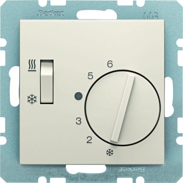 BERKER - S.1 Raumtemperaturregler für Heizen/Kühlen weiß glänzend
