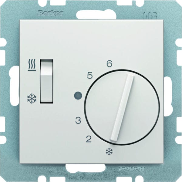 BERKER - S.1/B.x Raumtemperaturregler für Heizen/Kühlen polarweiß glänzend