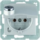 BERKER - S.1/B.x SSD mit Klappdeckel und Schloß alu matt