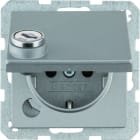 BERKER - Q.x SSD mit Klappdeckel und Schloß alu samt