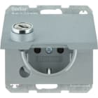 BERKER - K.5 SSD mit Klappdeckel und Schloß Aluminium lackiert