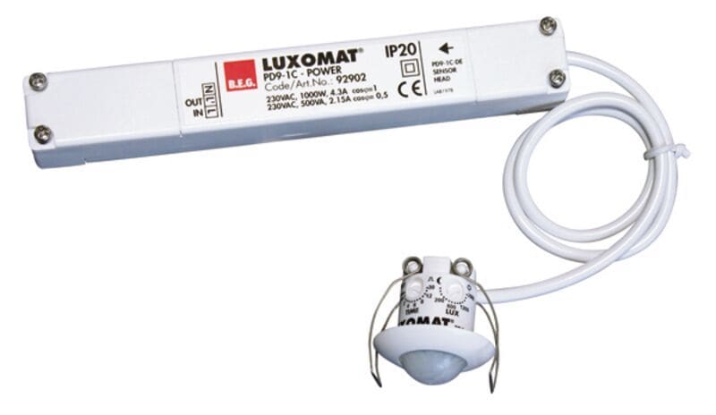 BEG - PD9-1C-12-48V-DE Mini Bewegungsmelder weiß