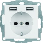 BERKER - S.1/B.x SSD mit 2fach USB 2,4 A polarweiß matt