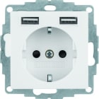 BERKER - S.1/B.x SSD mit 2fach USB 2,4 A polarweiß glänzend