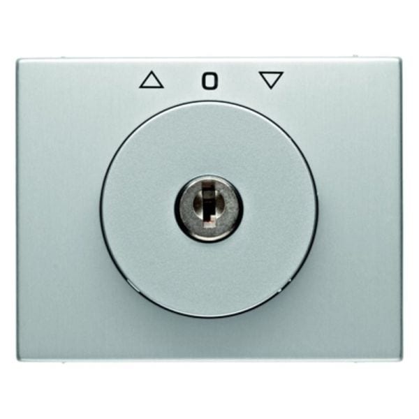 BERKER - K.5 Zentralstück mit Schloß für Jalousie-Schlüsselschalter Aluminium