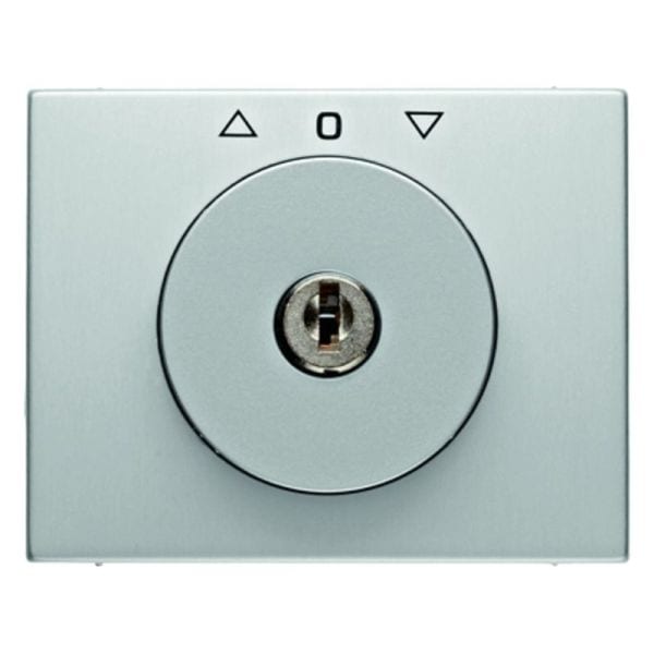 BERKER - K.5 Zentralstück mit Schloß für Jalousie-Schlüsselschalter Aluminium