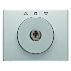 BERKER - K.5 Zentralstück mit Schloß für Jalousie-Schlüsselschalter Aluminium