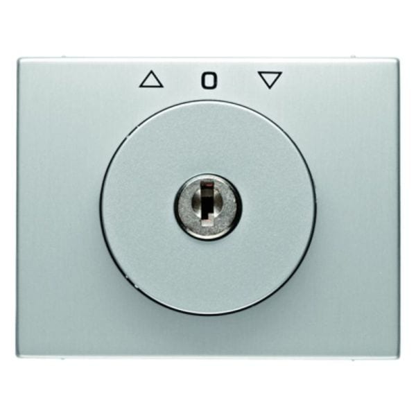 BERKER - K.5 Zentralstück mit Schloß für Jalousie-Schlüsselschalter Aluminium