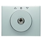 BERKER - K.5 Zentralstück mit Schloß für Jalousie-Schlüsselschalter Aluminium