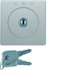 BERKER - Q.x Zentralstück für Jalousie- Schlüsselschalter alu samt