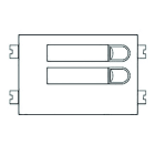FERMAX - ADS Tastenmodul, 2 Einfachtaster silber, CITY MAX - modular