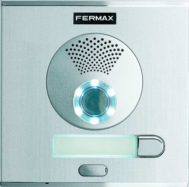 FERMAX - DUOX plus Cityline Türstation Video, 1 Einfachtaster, silber, Größe 1