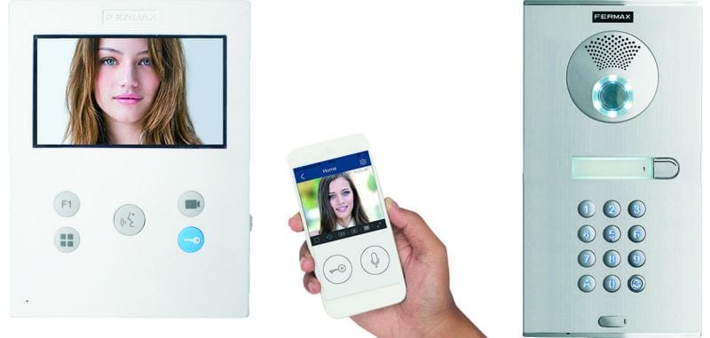 FERMAX - DUOX plus VEOXS WLAN 1TN VideoSet CITYLINE Türstation CODE UP,silber/chrom