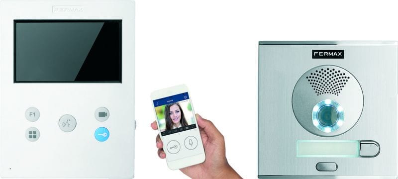 FERMAX - DUOX plus VEOXS WLAN 1TN VideoSet CITYLINE Türstation UP, silber/chrom