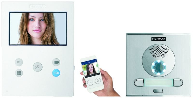 FERMAX - DUOX plus VEOXS WLAN 2TN VideoSet CITYLINE Türstation UP, silber/chrom