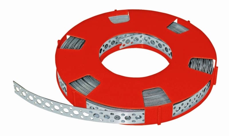 SIBLIK - Metall-Montageband 12 x 0,7 mm, gerade Loch 5,1 mm, L=10 m, Überkart. 10 Rollen