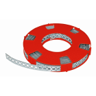 SIBLIK - Metall-Montageband 12 x 0,7 mm, gerade Loch 5,1 mm, L=10 m, Überkart. 10 Rollen