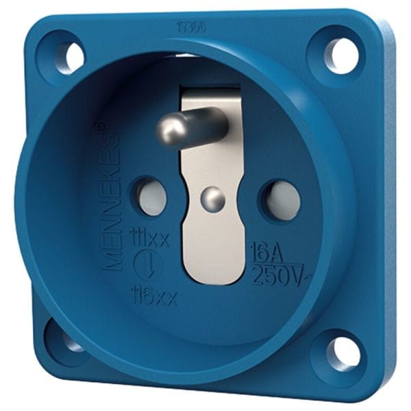 MENNEKES - Anbausteckdose blau Schraubkl. 16A 230V IP20 Franz. / Belg. Norm