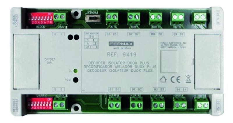 FERMAX - DUOX plus Decoder- Isolator 10 Ausgänge, 10TE