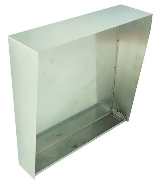 FERMAX - AP-Gehäuse mit Regendach aus Edelstahl, Maße (B x H x T): 185 x 293 x 100 mm