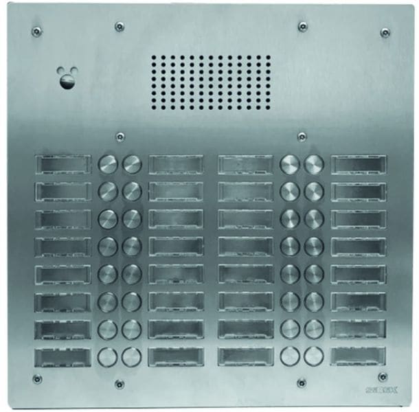 FERMAX - Türstation UP INOX  Antivandal AUDIO 4-reihig mit 32 Tasten und Bohrung P1