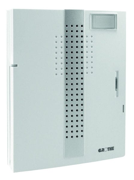 GROTHE - Funkgong Set, Türe alu-ws Acryl Reichweite 500m, MISTRAL 300M ws-si