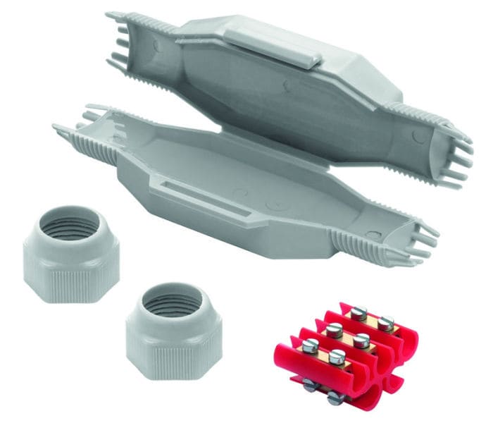 GROTHE - BETTI 4 Mikroverbindungsmuffe, IP68, für Kabel bis 5x4mm²,inkl. Schraubkl.
