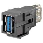 RUTENBECK - USB-Keystone, USB 3.0, USB A (Buchse/Buchse), schwarz