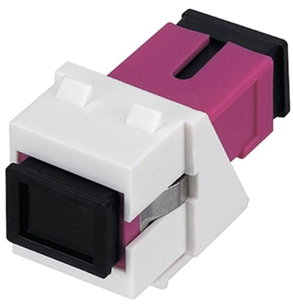 RUTENBECK - SC Keystone Modul, MM, OM4 (erika-violett), reinweiß