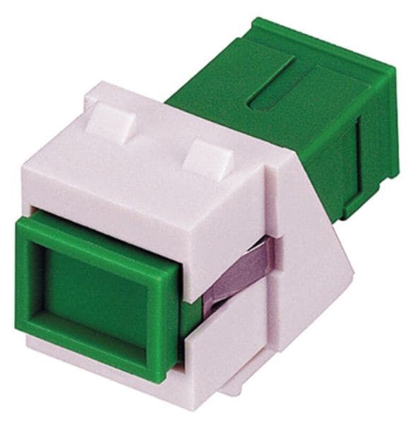 RUTENBECK - SC Keystone Modul, SM, OS2 APC (grün), reinweiß