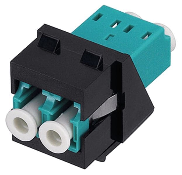 RUTENBECK - LC-D Keystone Modul, MM, OM3 (aqua), schwarz