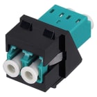 RUTENBECK - LC-D Keystone Modul, MM, OM3 (aqua), schwarz