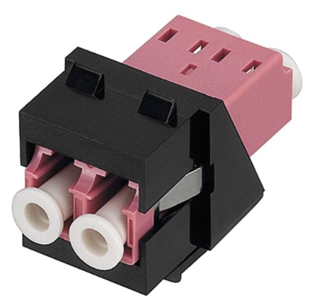 RUTENBECK - LC-D Keystone Modul, MM, OM4 (erika-violett), schwarz