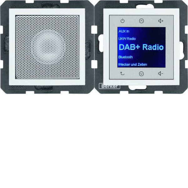 BERKER - S.1/B.x Radio Touch DAB+/Bluet. Set mit LS, polarweiß glänzend