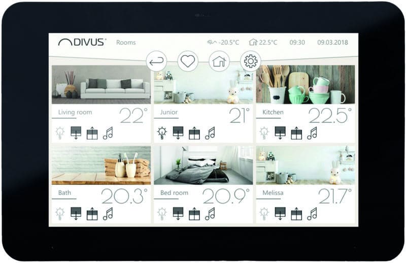DIVUS - KNX IQ08 Display KNXS mit KNX Data Secure