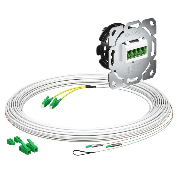 KAISER - Teilnehmeranschluss Gf-TA E3S Connect, UP, 2xF, LC/APC QD, L=10m, HÜP, LC/APC