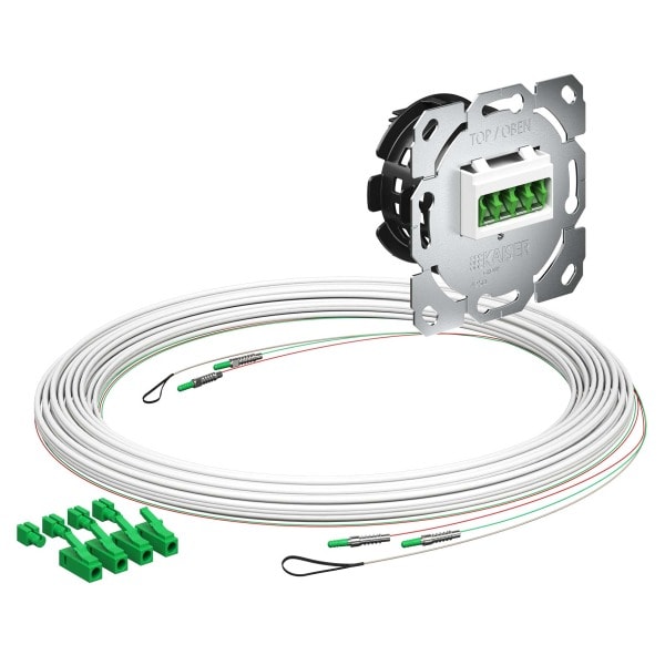 KAISER - Teilnehmeranschluss Gf-TA E3S Connect, UP, 2xF, LC/APC QD, L=10m, Gf-GV, LC/APC