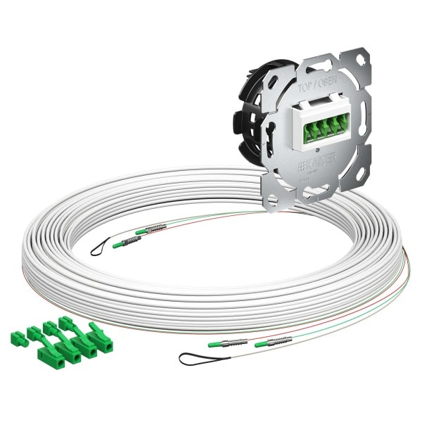 KAISER - Teilnehmeranschluss Gf-TA E3S Connect, UP, 2xF, LC/APC QD, L=20m, Gf-GV, LC/APC