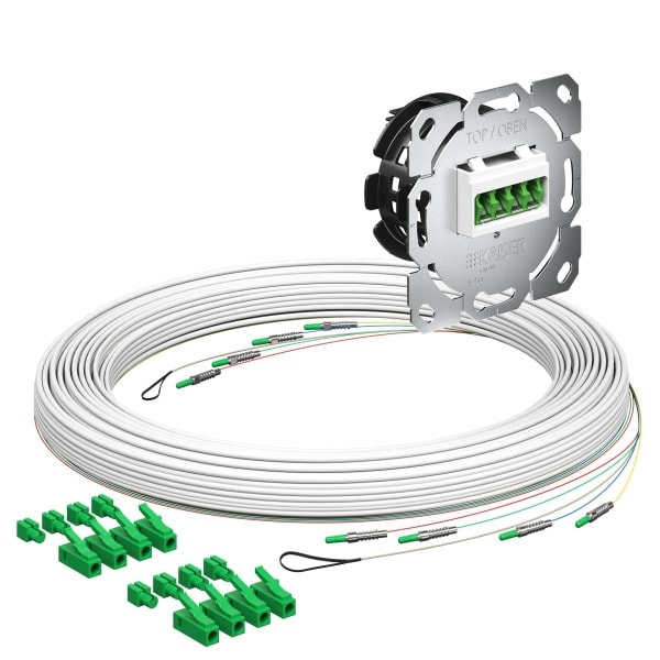 KAISER - Teilnehmeranschluss Gf-TA E3S Connect, UP, 4xF, LC/APC QD, L=20m, Gf-GV, LC/APC