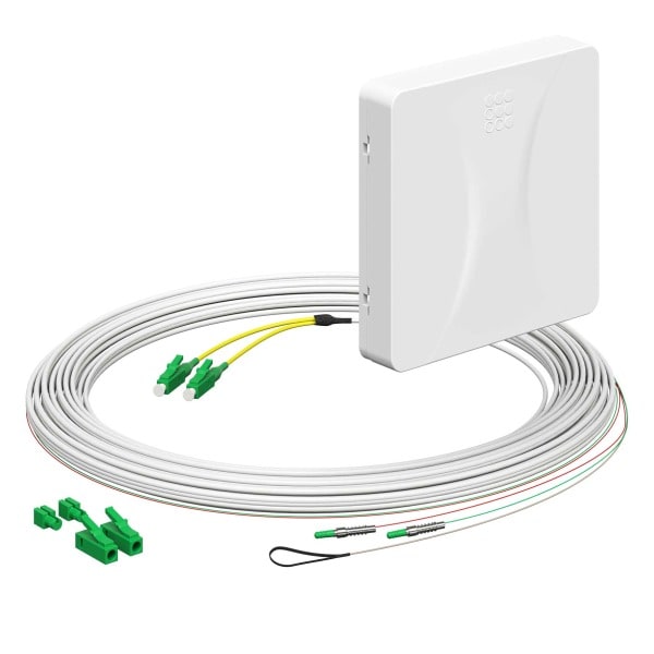 KAISER - Teilnehmeranschluss Gf-TA E3S Connect, AP, 2xF, LC/APC DX, L=10m, HÜP, LC/APC