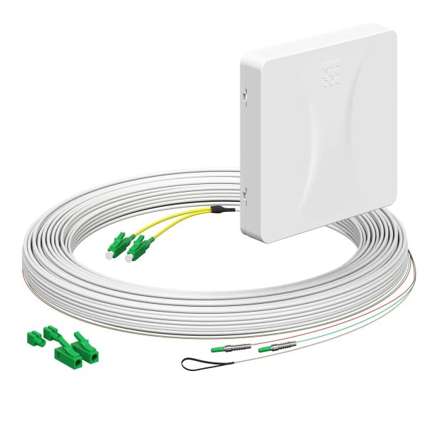KAISER - Teilnehmeranschluss Gf-TA E3S Connect, AP, 2xF, LC/APC DX, L=20m, HÜP, LC/APC