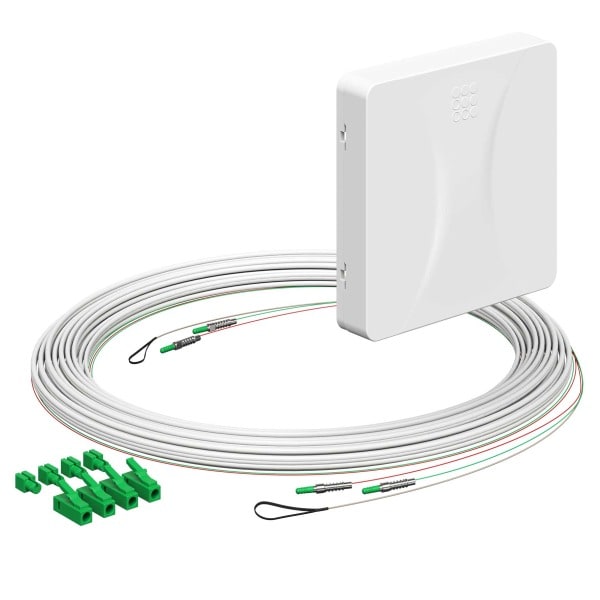 KAISER - Teilnehmeranschluss Gf-TA E3S Connect, AP, 2xF, LC/APC DX, L=10m, Gf-GV, LC/APC