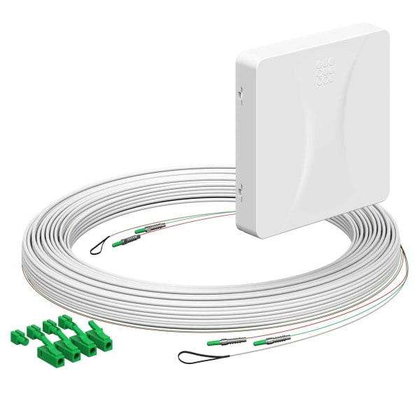 KAISER - Teilnehmeranschluss Gf-TA E3S Connect, AP, 2xF, LC/APC DX, L=20m, Gf-GV, LC/APC