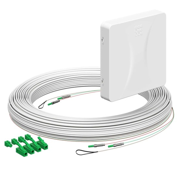 KAISER - Teilnehmeranschluss Gf-TA E3S Connect, AP, 2xF, LC/APC DX, L=30m, Gf-GV, LC/APC