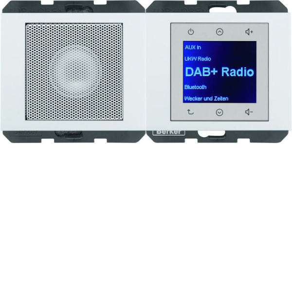 BERKER - K.1 Radio Touch DAB+ Set mit LS, polarweiß glänzend