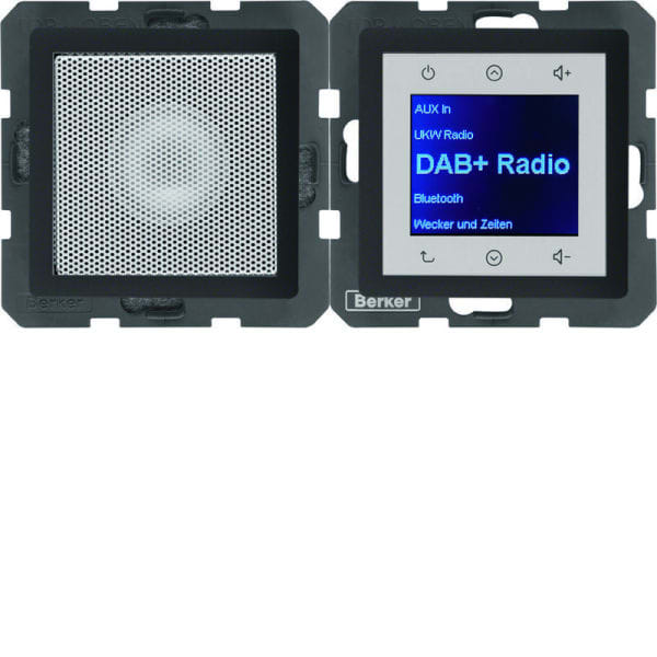 BERKER - Q.x Radio Touch DAB+/Bluet. Set mit LS, anthrazit matt