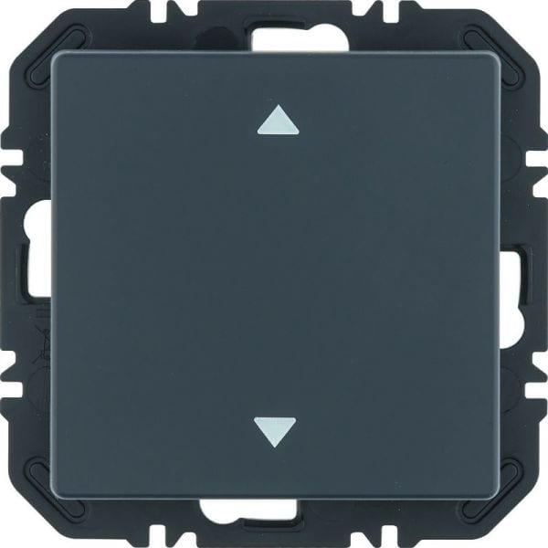 BERKER - Q.x EnOcean Modul mit Wippe 1fach mit Pfeil Aufdruck, anthrazit samt