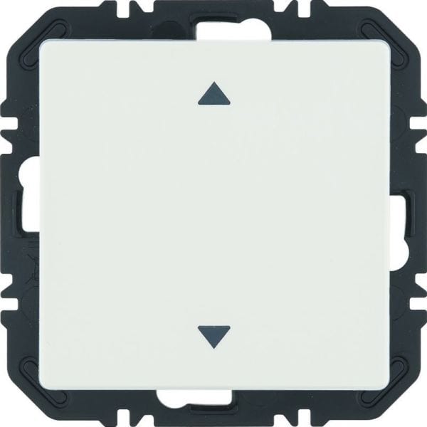 BERKER - Q.x EnOcean Modul mit Wippe 1fach mit Pfeil Aufdruck, polarweiß samt